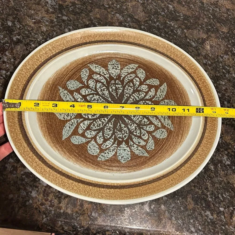 Vintage 1970s Franciscan Nut Tree Serving Platter Earthenware Stoneware 13.5”